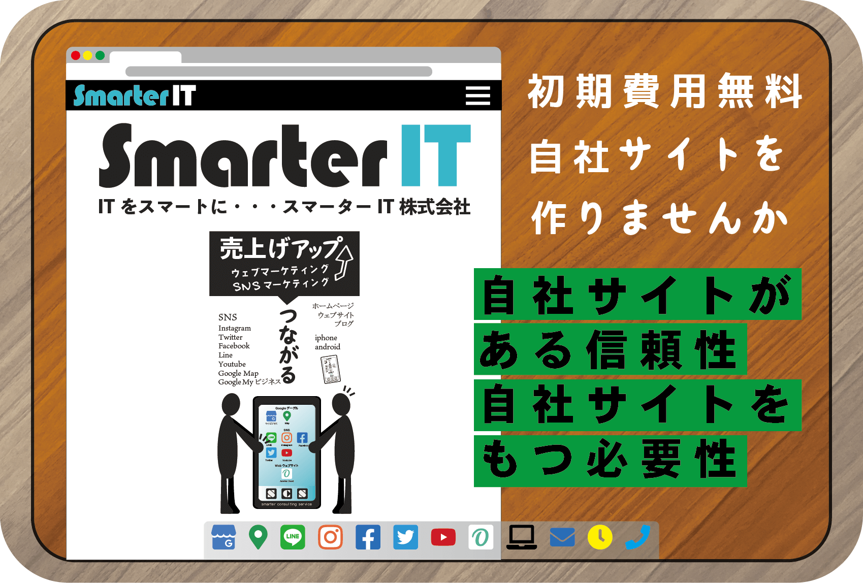 初期費用無料 自社サイトを作りませんか 自社サイトがある信頼性 自社サイトをもつ必要性