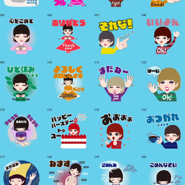 オリジナルキャラクターを活用したLINEスタンプ制作