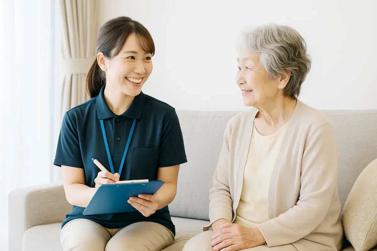 訪問介護の安心感と信頼感が伝わる写真