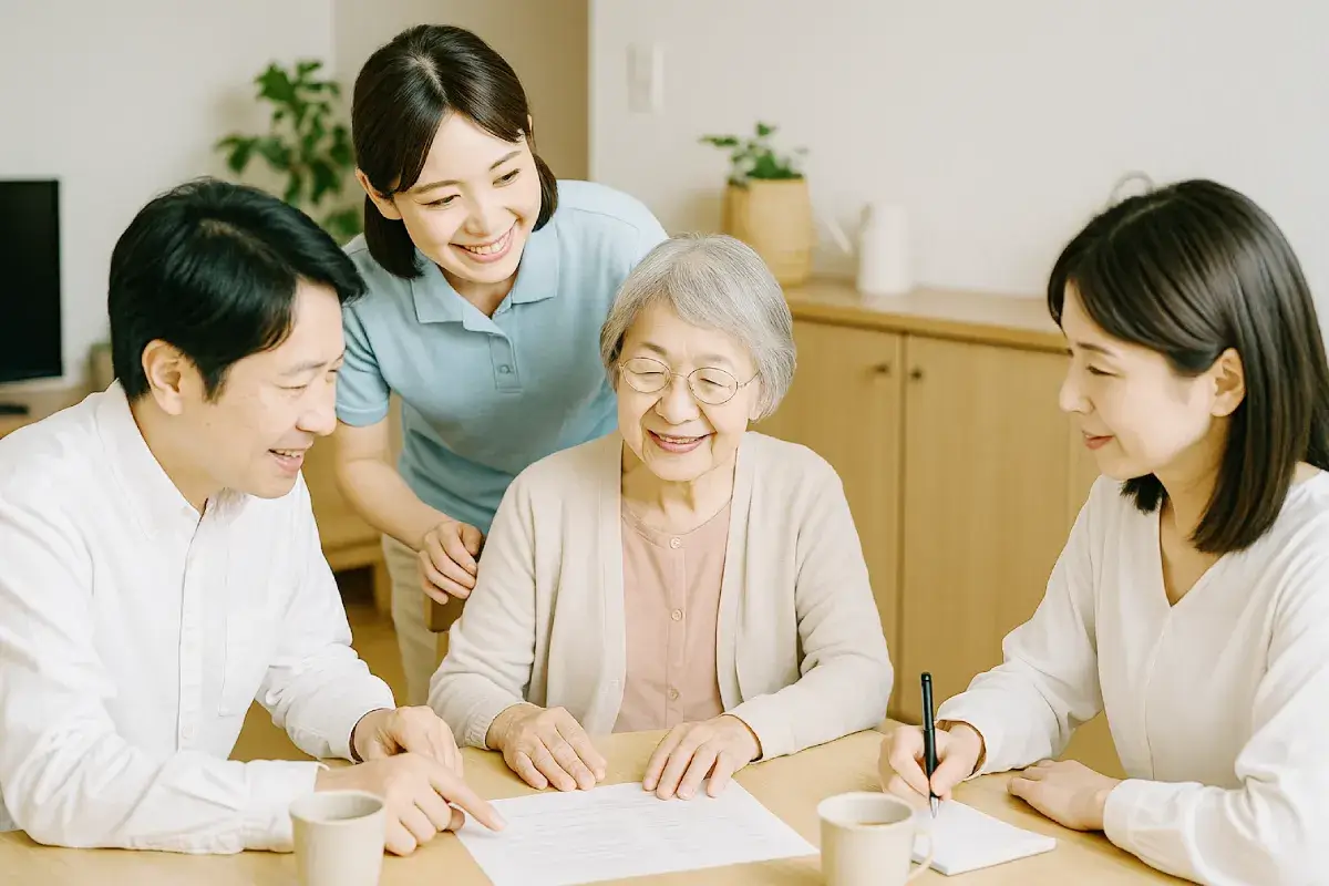 訪問介護サイトの構成や流れをイメージした写真