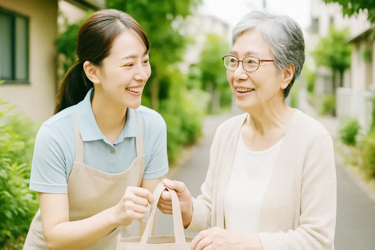 訪問介護で信頼できる人柄や安心感が伝わるイメージ写真